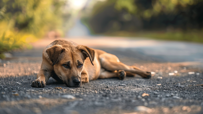 contentcreativestudio a dog abandoned on the road f00e17e7 8604 4888 8d7f e487026874c3