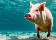 Pig Beach mania, dove andare per nuotare con i maiali