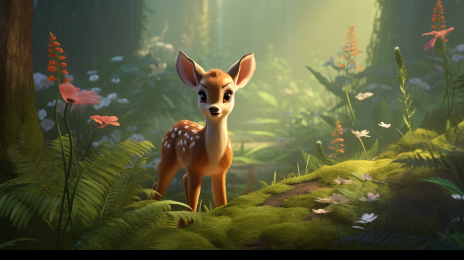 Gli animali nel film Bambi