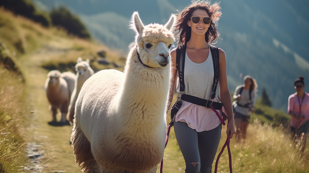 benefici passeggiata con gli alpaca