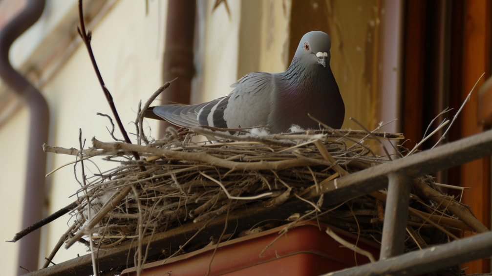 Cosa fare se si trova un nido di piccioni sul balcone?