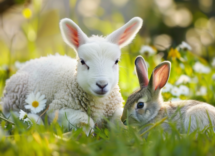 agnello e coniglio i due animali simbolo della pasqua