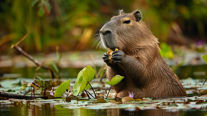 L'alimentazione del capibara
