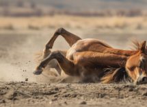 Il mio cavallo si rotola per terra: perché?