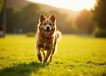 Cane in addestramento a distanza con istruttore