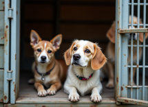Cani abbandonati in cerca di una nuova famiglia