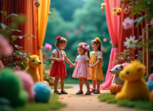 Bambini in teatro durante una rassegna di favole