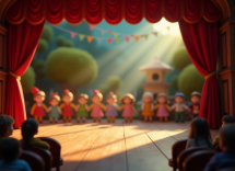 Bambini in teatro durante una rassegna di favole