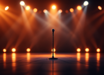 Immagine di un giovane cantante in una performance emozionante