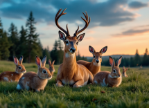 Bambini che interagiscono con animali nei racconti natalizi