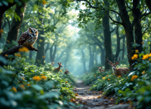 Bambini che interagiscono con animali nei racconti