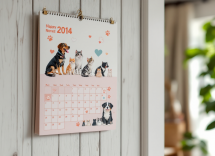Calendario 2025 con immagini di animali domestici