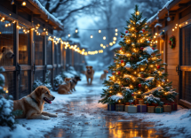 Cani festeggiano il Natale al Canile Rifugio