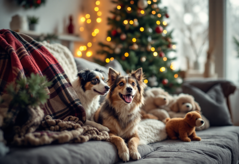 Cane spaventato dai fuochi d'artificio a Capodanno