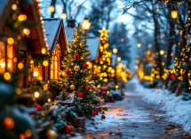 Villaggio natalizio immerso nella natura al Bioparco di Sicilia