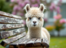 Alpaca che interagisce con un anziano in terapia