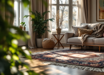 Gatto persiano con pelo lungo e morbido in un ambiente domestico