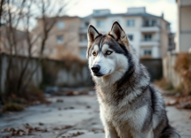 Husky salvato da maltrattamenti con nuova famiglia a Parma